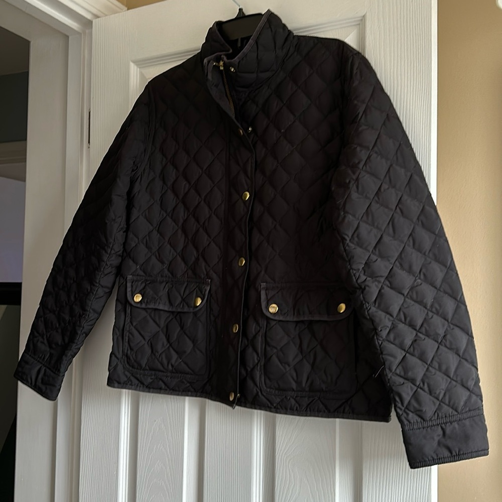 J. Crew Black Quilted Jacket